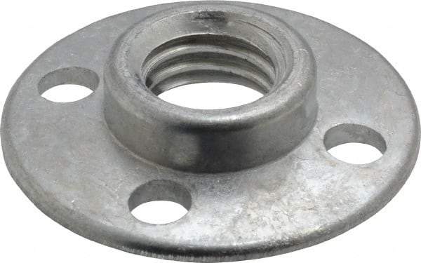 3M - 3/8" Max Diam, Abrasive Disc Retainer Nut - 5/8-11 Female, 3/8" Long - Caliber Tooling