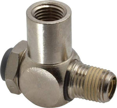 Norgren - 1/4" Female NPT x 1/4" Male NPT Tamper Resistant Flow Control Valve - 5 to 150 psi, Needle Valve & Brass Material - Caliber Tooling