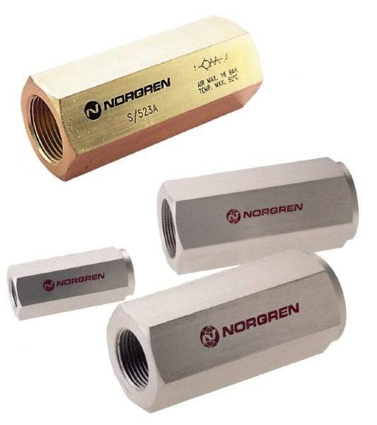 Norgren - 1-1/2" NPT High Flow Air Fuse - 0 to 232 psi, Shutoff Valve & Aluminum Material - Caliber Tooling