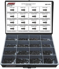 Value Collection - 1,100 Piece Steel Socket Head Cap Screws - #6 to #10 Thread - Caliber Tooling