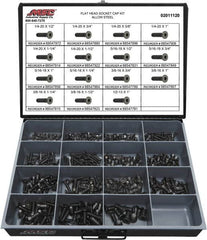 Value Collection - 360 Piece Steel Socket Head Cap Screws - 1/4 to 1/2 Thread - Caliber Tooling