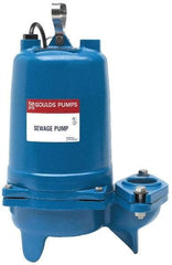 Goulds Pumps - 1 hp, 230 Amp Rating, 230 Volts, Nonautomatic Operation, Sewage Pump - 1 Phase, Cast Iron Housing - Caliber Tooling