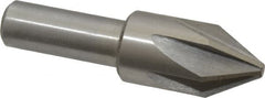 Interstate - 3/4" Head Diam, 1/2" Shank Diam, 6 Flute 60° High Speed Steel Countersink - Caliber Tooling