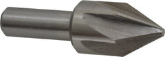 Interstate - 7/8" Head Diam, 1/2" Shank Diam, 6 Flute 60° High Speed Steel Countersink - Caliber Tooling