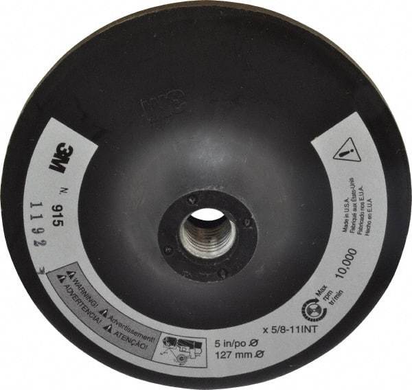 3M - 5" Diam Hook & Loop Disc Backing Pad - Firm Density, 10,000 RPM - Caliber Tooling