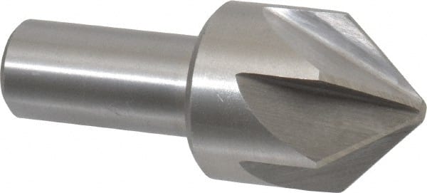 Interstate - 1-3/4" Head Diam, 1" Shank Diam, 6 Flute 82° High Speed Steel Countersink - Caliber Tooling