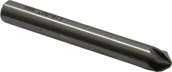 Interstate - 1/4" Head Diam, 1/4" Shank Diam, 6 Flute 90° High Speed Steel Countersink - Caliber Tooling