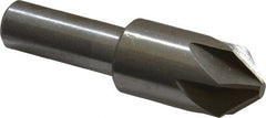 Interstate - 3/4" Head Diam, 1/2" Shank Diam, 6 Flute 90° High Speed Steel Countersink - Caliber Tooling