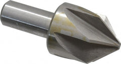 Interstate - 1-1/2" Head Diam, 3/4" Shank Diam, 6 Flute 90° High Speed Steel Countersink - Caliber Tooling