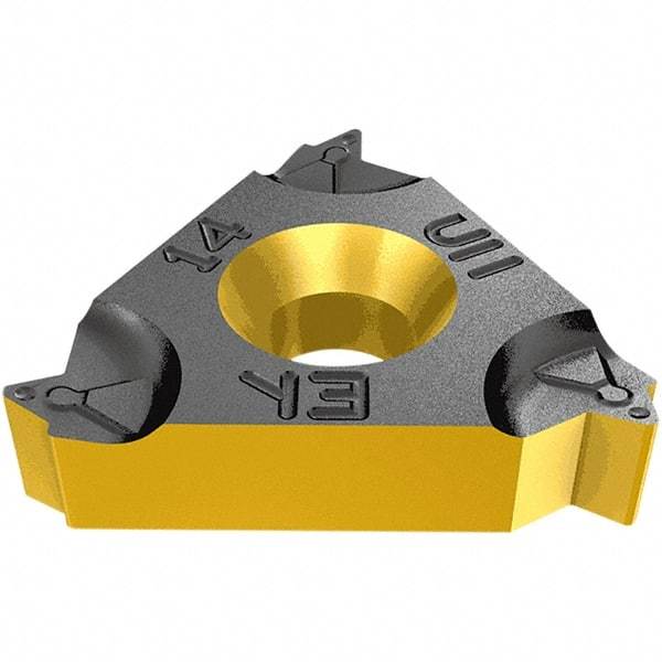 Iscar - 16IRM Internal Right Hand 14 NPT Laydown Threading Insert - Grade IC808, TiAlN Coated Carbide, 9.53mm Inscribed Circle - Caliber Tooling