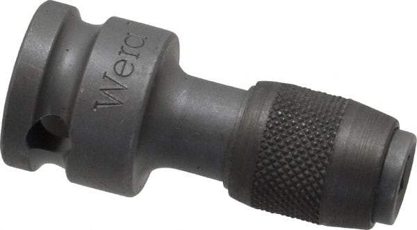 Wera - 3/8" Drive, 1/4" Insert, Hex Drive Bit Adapter - Quick Release, 1-11/16" OAL - Caliber Tooling