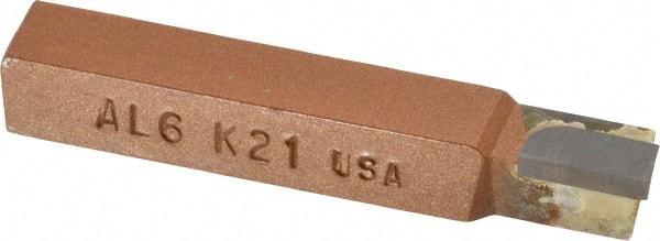 Made in USA - 3/8 x 3/8" Shank, Square Shoulder Turning Single Point Tool Bit - AL-6, Grade K21 - Exact Industrial Supply