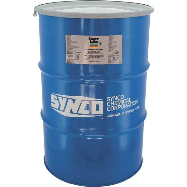 Synco Chemical - 400 Lb Drum Silicone General Purpose Grease - Translucent White, Food Grade, 500°F Max Temp, NLGIG 2, - Caliber Tooling