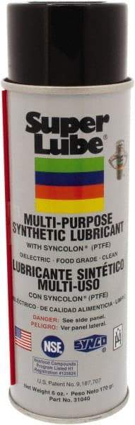 Synco Chemical - 6 oz Aerosol Synthetic General Purpose Grease - Translucent White, Food Grade, 450°F Max Temp, NLGIG 2, - Caliber Tooling