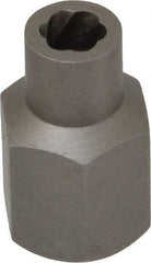 Irwin Hanson - 3/8" Drive Reverse Spiral Flute Hex Bolt Remover - 1/4" Hex, 2" OAL - Caliber Tooling