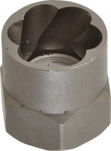 Irwin Hanson - 3/8" Drive Reverse Spiral Flute Hex Bolt Remover - 3/4" Hex, 2" OAL - Caliber Tooling