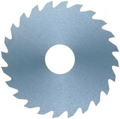 RobbJack - 4" Diam x 0.006" Blade Thickness x 1" Arbor Hole Diam, 36 Tooth Slitting and Slotting Saw - Arbor Connection, Right Hand, Uncoated, Solid Carbide, Concave Ground - Caliber Tooling