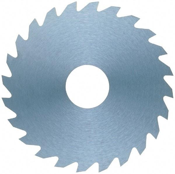 RobbJack - 2-1/2" Diam x 0.02" Blade Thickness x 1" Arbor Hole Diam, 28 Tooth Slitting and Slotting Saw - Arbor Connection, Right Hand, Uncoated, Solid Carbide, Concave Ground - Caliber Tooling