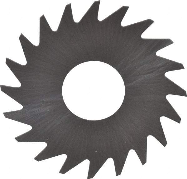 RobbJack - 3/4" Diam x 0.012" Blade Thickness x 1/4" Arbor Hole Diam, 20 Tooth Slitting and Slotting Saw - Arbor Connection, Right Hand, Uncoated, Solid Carbide, Concave Ground - Caliber Tooling