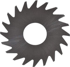 RobbJack - 3/4" Diam x 0.012" Blade Thickness x 1/4" Arbor Hole Diam, 20 Tooth Slitting and Slotting Saw - Arbor Connection, Right Hand, Uncoated, Solid Carbide, Concave Ground - Caliber Tooling