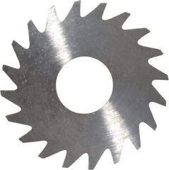 RobbJack - 3/4" Diam x 0.025" Blade Thickness x 1/4" Arbor Hole Diam, 20 Tooth Slitting and Slotting Saw - Arbor Connection, Right Hand, Uncoated, Solid Carbide, Concave Ground - Caliber Tooling