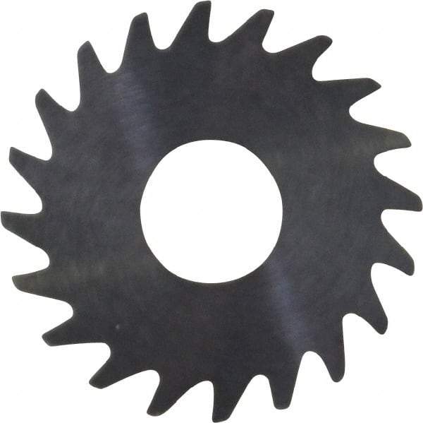 RobbJack - 3/4" Diam x 0.028" Blade Thickness x 1/4" Arbor Hole Diam, 20 Tooth Slitting and Slotting Saw - Arbor Connection, Right Hand, Uncoated, Solid Carbide, Concave Ground - Caliber Tooling