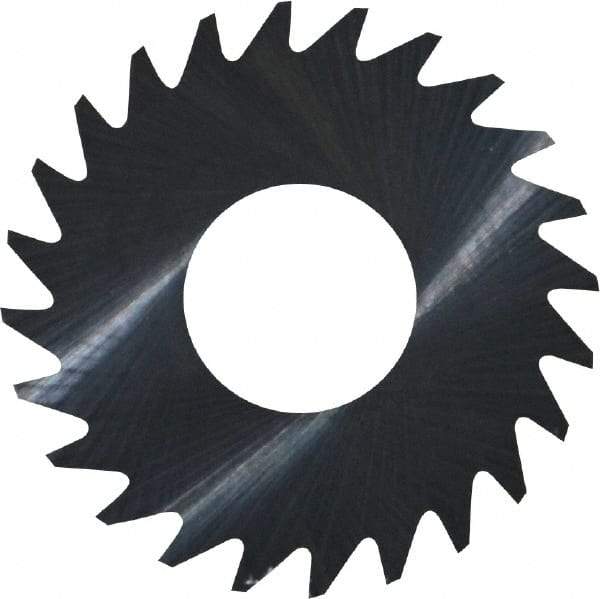 RobbJack - 1" Diam x 0.01" Blade Thickness x 3/8" Arbor Hole Diam, 24 Tooth Slitting and Slotting Saw - Arbor Connection, Right Hand, Uncoated, Solid Carbide, Concave Ground - Caliber Tooling