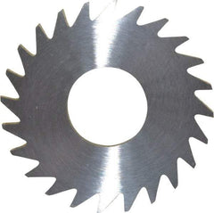 RobbJack - 1" Diam x 0.0937" Blade Thickness x 3/8" Arbor Hole Diam, 24 Tooth Slitting and Slotting Saw - Arbor Connection, Right Hand, Uncoated, Solid Carbide, Concave Ground - Caliber Tooling