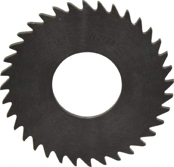 RobbJack - 1-1/4" Diam x 0.0468" Blade Thickness x 1/2" Arbor Hole Diam, 36 Tooth Slitting and Slotting Saw - Arbor Connection, Right Hand, Uncoated, Solid Carbide, Concave Ground - Caliber Tooling