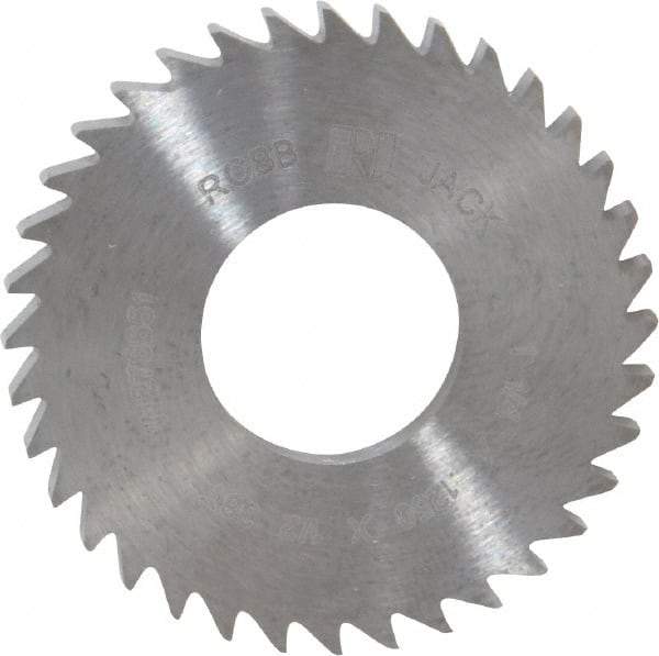 RobbJack - 1-1/4" Diam x 1/8" Blade Thickness x 1/2" Arbor Hole Diam, 36 Tooth Slitting and Slotting Saw - Arbor Connection, Right Hand, Uncoated, Solid Carbide, Concave Ground - Caliber Tooling