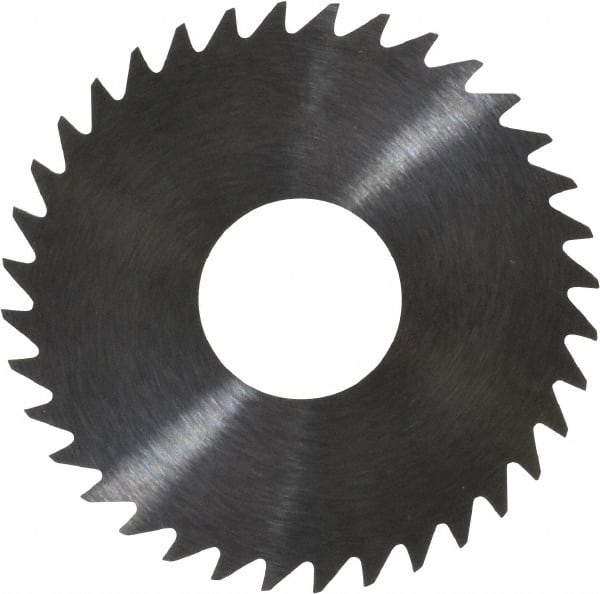 RobbJack - 1-1/2" Diam x 0.02" Blade Thickness x 1/2" Arbor Hole Diam, 36 Tooth Slitting and Slotting Saw - Arbor Connection, Right Hand, Uncoated, Solid Carbide, Concave Ground - Caliber Tooling