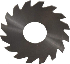 RobbJack - 1-1/2" Diam x 0.028" Blade Thickness x 1/2" Arbor Hole Diam, 16 Tooth Slitting and Slotting Saw - Arbor Connection, Right Hand, Uncoated, Solid Carbide, Concave Ground - Caliber Tooling