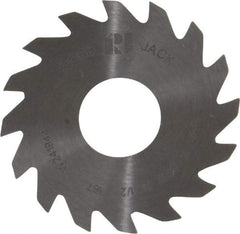 RobbJack - 1-1/2" Diam x 0.0312" Blade Thickness x 1/2" Arbor Hole Diam, 16 Tooth Slitting and Slotting Saw - Arbor Connection, Right Hand, Uncoated, Solid Carbide, Concave Ground - Caliber Tooling