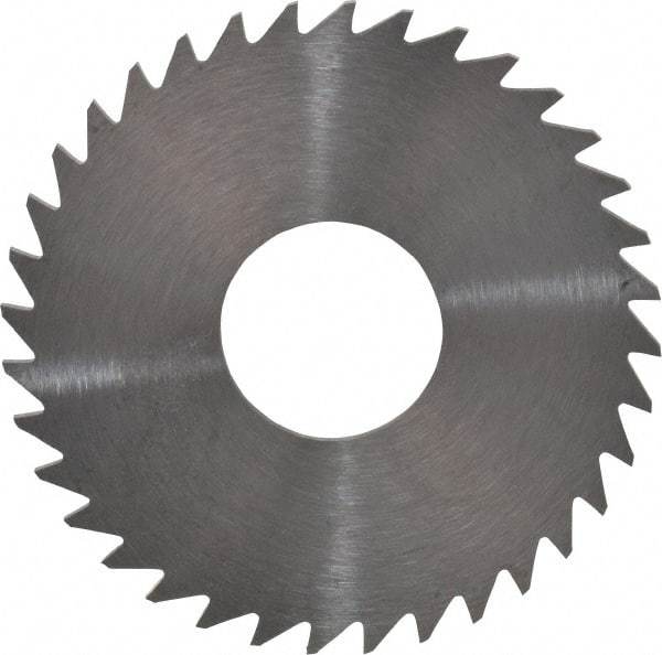 RobbJack - 1-1/2" Diam x 0.051" Blade Thickness x 1/2" Arbor Hole Diam, 36 Tooth Slitting and Slotting Saw - Arbor Connection, Right Hand, Uncoated, Solid Carbide, Concave Ground - Caliber Tooling