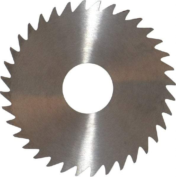 RobbJack - 1-3/4" Diam x 0.0468" Blade Thickness x 1/2" Arbor Hole Diam, 36 Tooth Slitting and Slotting Saw - Arbor Connection, Right Hand, Uncoated, Solid Carbide, Concave Ground - Caliber Tooling