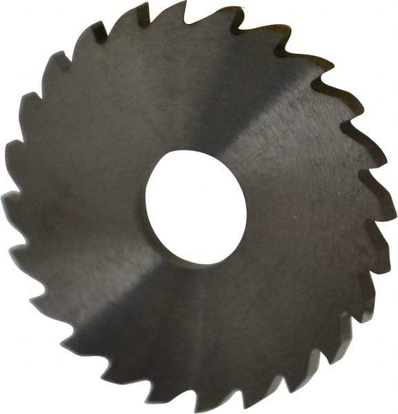 RobbJack - 1-3/4" Diam x 1/8" Blade Thickness x 1/2" Arbor Hole Diam, 24 Tooth Slitting and Slotting Saw - Arbor Connection, Right Hand, Uncoated, Solid Carbide, Concave Ground - Caliber Tooling