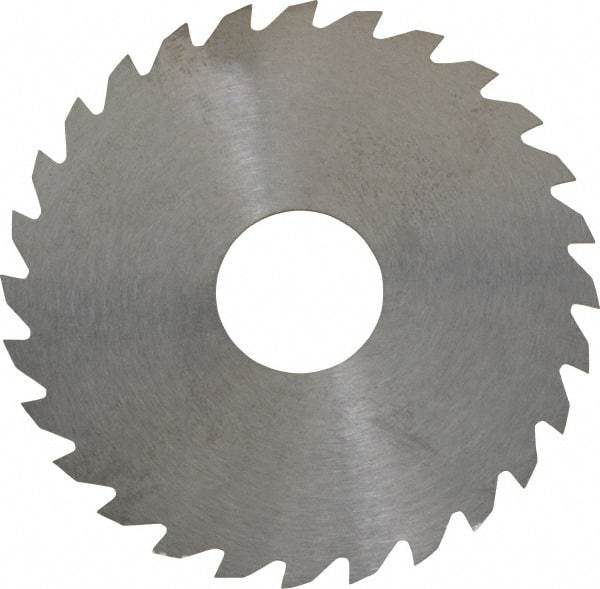 RobbJack - 2-1/4" Diam x 0.0312" Blade Thickness x 5/8" Arbor Hole Diam, 28 Tooth Slitting and Slotting Saw - Arbor Connection, Right Hand, Uncoated, Solid Carbide, Concave Ground - Caliber Tooling