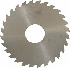 RobbJack - 2-1/4" Diam x 0.04" Blade Thickness x 5/8" Arbor Hole Diam, 28 Tooth Slitting and Slotting Saw - Arbor Connection, Right Hand, Uncoated, Solid Carbide, Concave Ground - Caliber Tooling