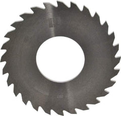 RobbJack - 2-1/2" Diam x 0.0781" Blade Thickness x 1" Arbor Hole Diam, 28 Tooth Slitting and Slotting Saw - Arbor Connection, Right Hand, Uncoated, Solid Carbide, Concave Ground - Caliber Tooling