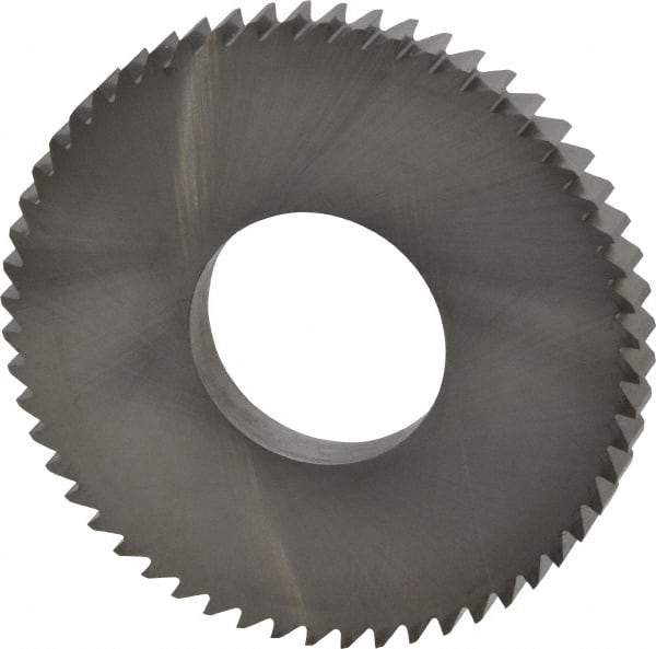 RobbJack - 2-1/2" Diam x 1/4" Blade Thickness x 1" Arbor Hole Diam, 56 Tooth Slitting and Slotting Saw - Arbor Connection, Right Hand, Uncoated, Solid Carbide, Concave Ground - Caliber Tooling