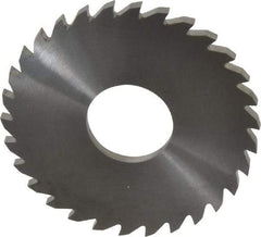 RobbJack - 3" Diam x 0.1562" Blade Thickness x 1" Arbor Hole Diam, 30 Tooth Slitting and Slotting Saw - Arbor Connection, Right Hand, Uncoated, Solid Carbide, Concave Ground - Caliber Tooling