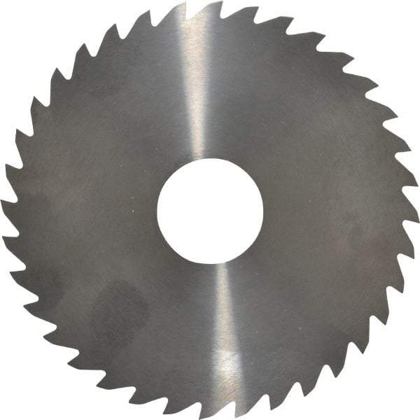 RobbJack - 4" Diam x 0.0468" Blade Thickness x 1" Arbor Hole Diam, 36 Tooth Slitting and Slotting Saw - Arbor Connection, Right Hand, Uncoated, Solid Carbide, Concave Ground - Caliber Tooling