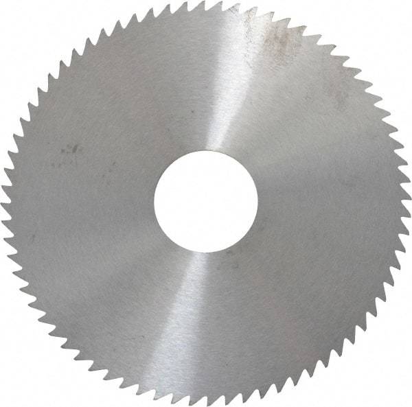 RobbJack - 4" Diam x 0.0468" Blade Thickness x 1" Arbor Hole Diam, 72 Tooth Slitting and Slotting Saw - Arbor Connection, Right Hand, Uncoated, Solid Carbide, Concave Ground - Caliber Tooling