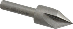 Keo - 1/2" Head Diam, 1/4" Shank Diam, 3 Flute 60° High Speed Steel Countersink - Caliber Tooling