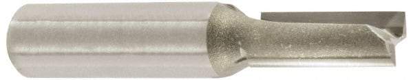 Amana Tool - 1/4" Diam, 1/4" Shank Diam, 1" Length of Cut, 2 Flute Straight Router Bit - 2-7/8" Overall Length, Carbide Tipped - Caliber Tooling