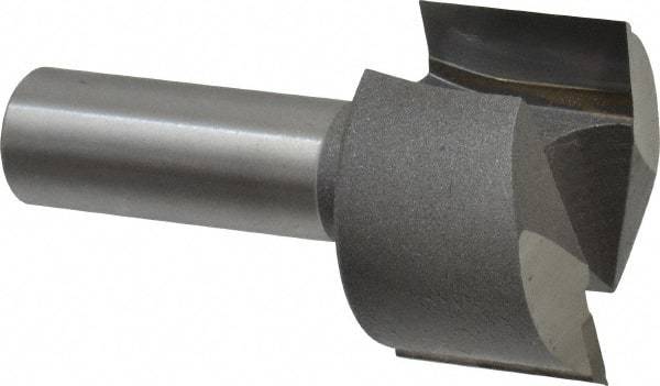 Amana Tool - 1-1/4" Cut Diam, 3/4" Length of Cut, 2 Flute Mortising Edge Profile Router Bit - Carbide-Tipped, 1/2" Shank Diam, 2-1/8" OAL, Uncoated - Caliber Tooling