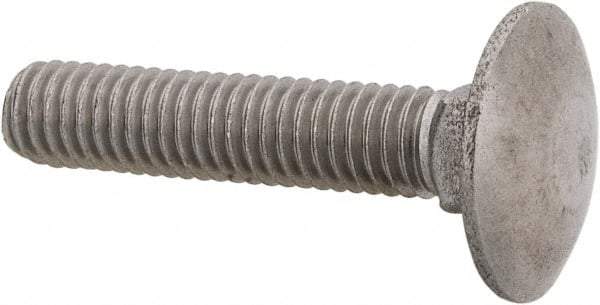 Value Collection - M6x1 30mm Length Under Head, Standard Square Neck, Carriage Bolt - Austenitic Grade A2 Stainless Steel, - Caliber Tooling