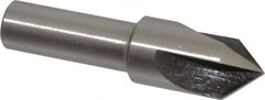 Interstate - 1/2" Head Diam, 3/8" Shank Diam, 3 Flute 82° High Speed Steel Countersink - Caliber Tooling