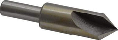 Interstate - 5/8" Head Diam, 3/8" Shank Diam, 3 Flute 82° High Speed Steel Countersink - Bright Finish, 2-3/4" OAL, Single End, Straight Shank, Right Hand Cut - Caliber Tooling