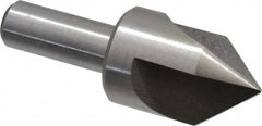 Interstate - 1" Head Diam, 1/2" Shank Diam, 3 Flute 82° High Speed Steel Countersink - Caliber Tooling